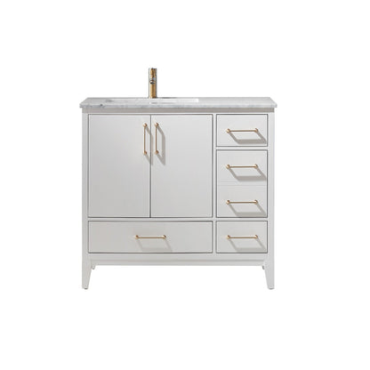 Altair Designs 36" single vanity with top - 541036-WH-CA-NM