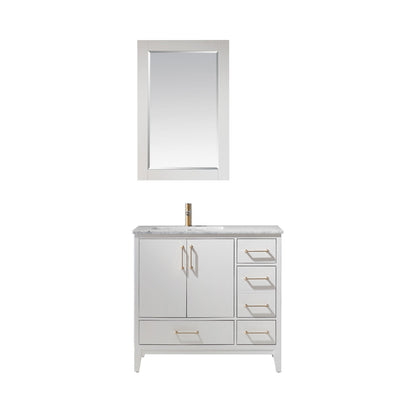 Altair Designs 36" single vanity with top - 541036-WH-CA-NM