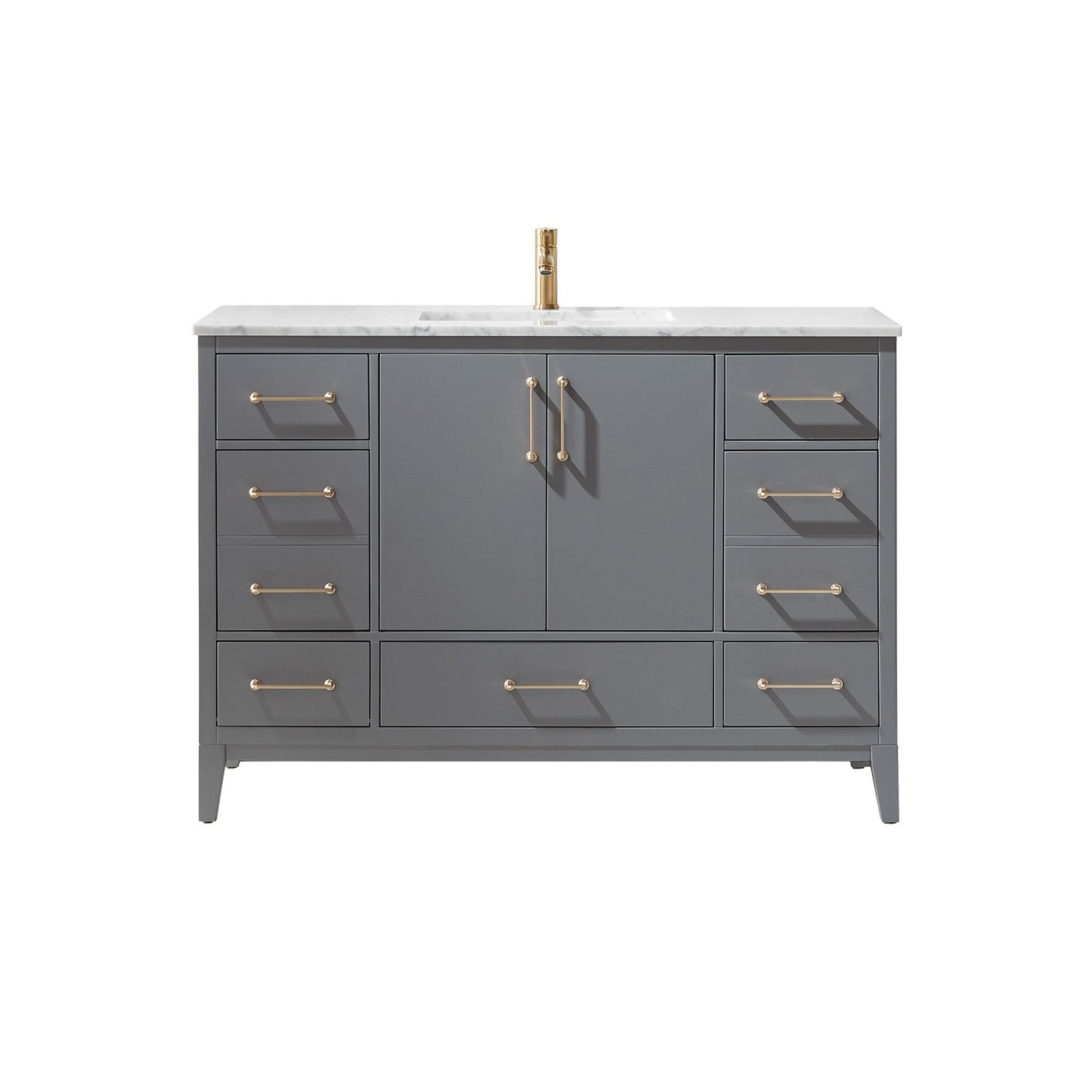 Altair Designs 48" single vanity with top - 541048-WH-CA-NM