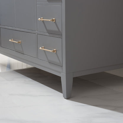 Altair Designs 48" single vanity with top - 541048-WH-CA-NM