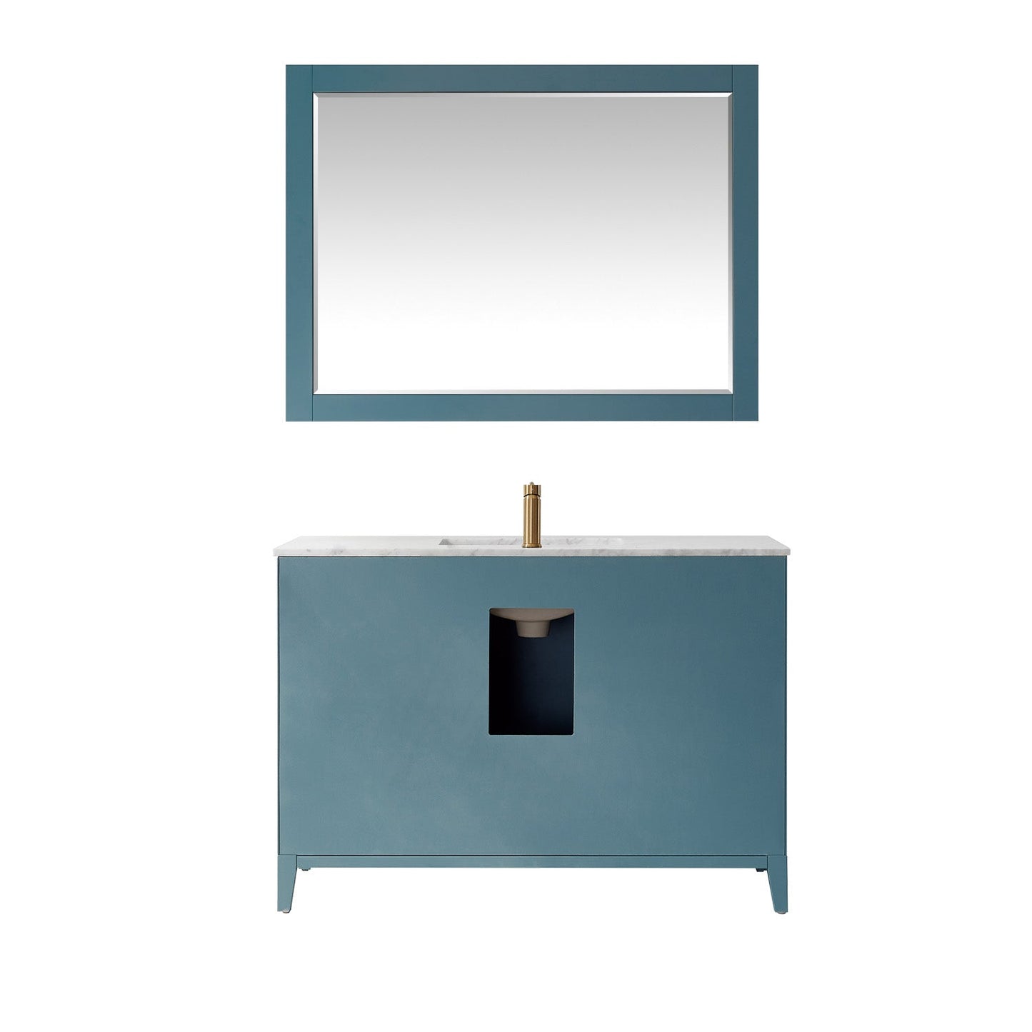 Altair Designs 48" single vanity with top - 541048-WH-CA-NM