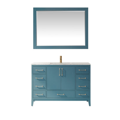 Altair Designs 48" single vanity with top - 541048-WH-CA-NM