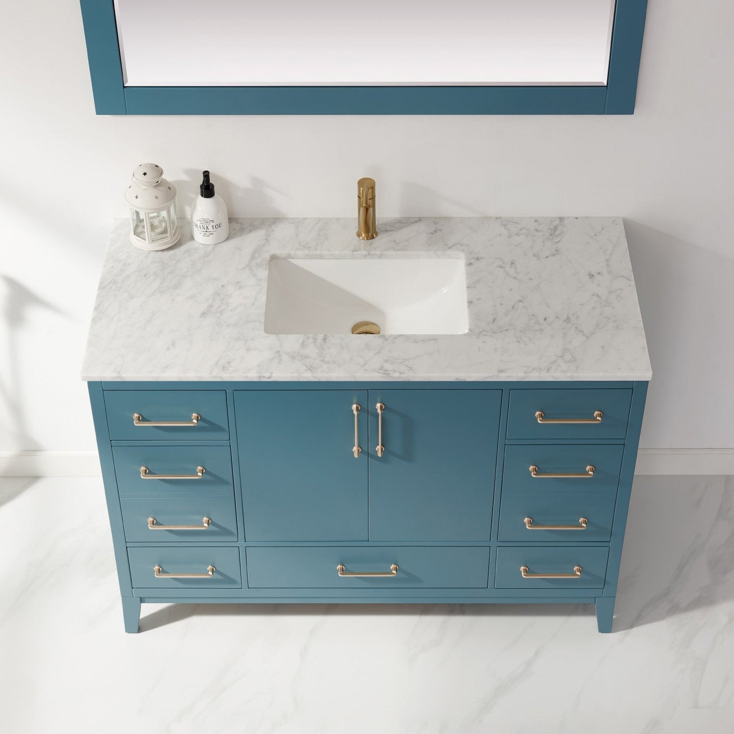 Altair Designs 48" single vanity with top - 541048-WH-CA-NM