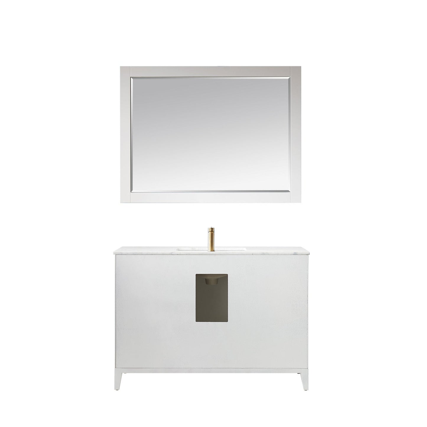 Altair Designs 48" single vanity with top - 541048-WH-CA-NM