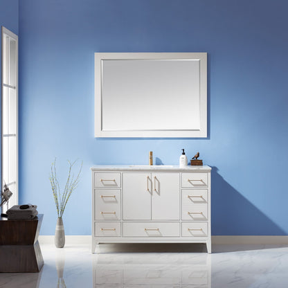 Altair Designs 48" single vanity with top - 541048-WH-CA-NM
