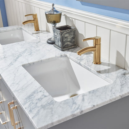 Altair Designs 60" double vanity with top - 541060-WH-CA-NM