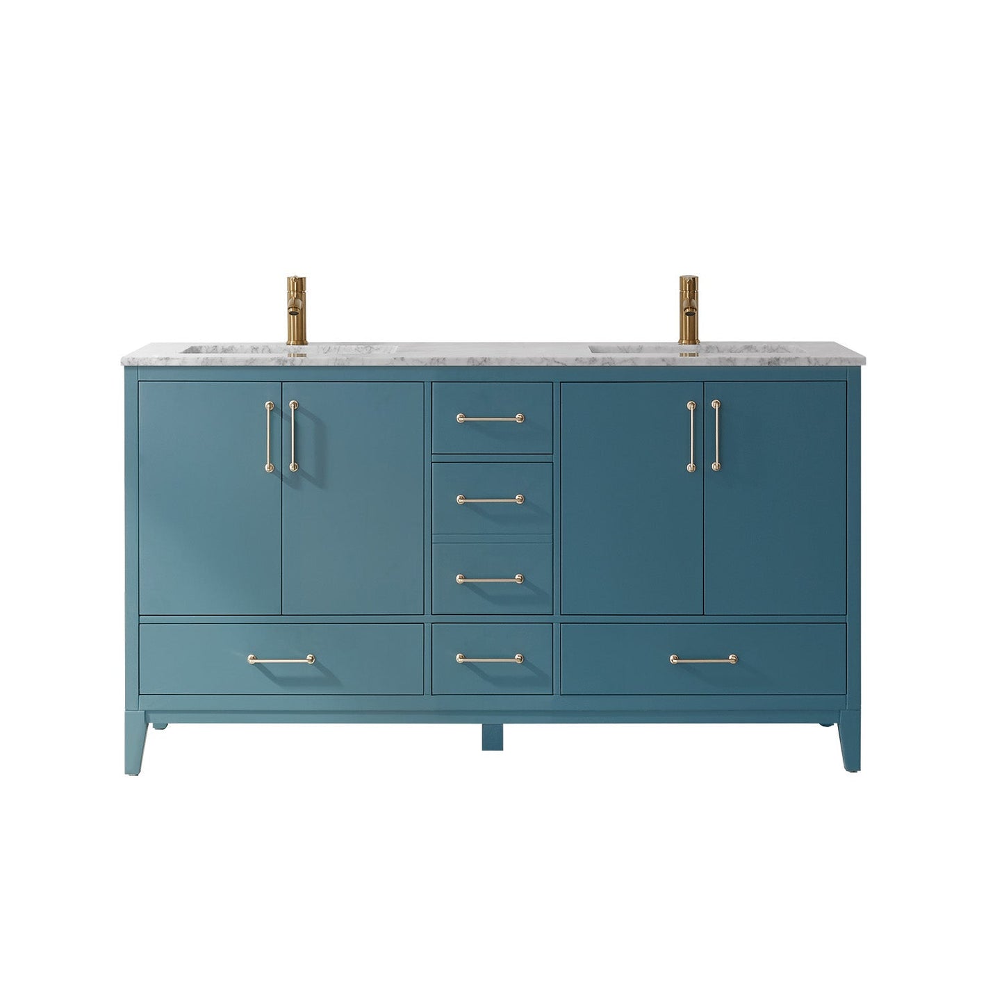 Altair Designs 60" double vanity with top - 541060-WH-CA-NM