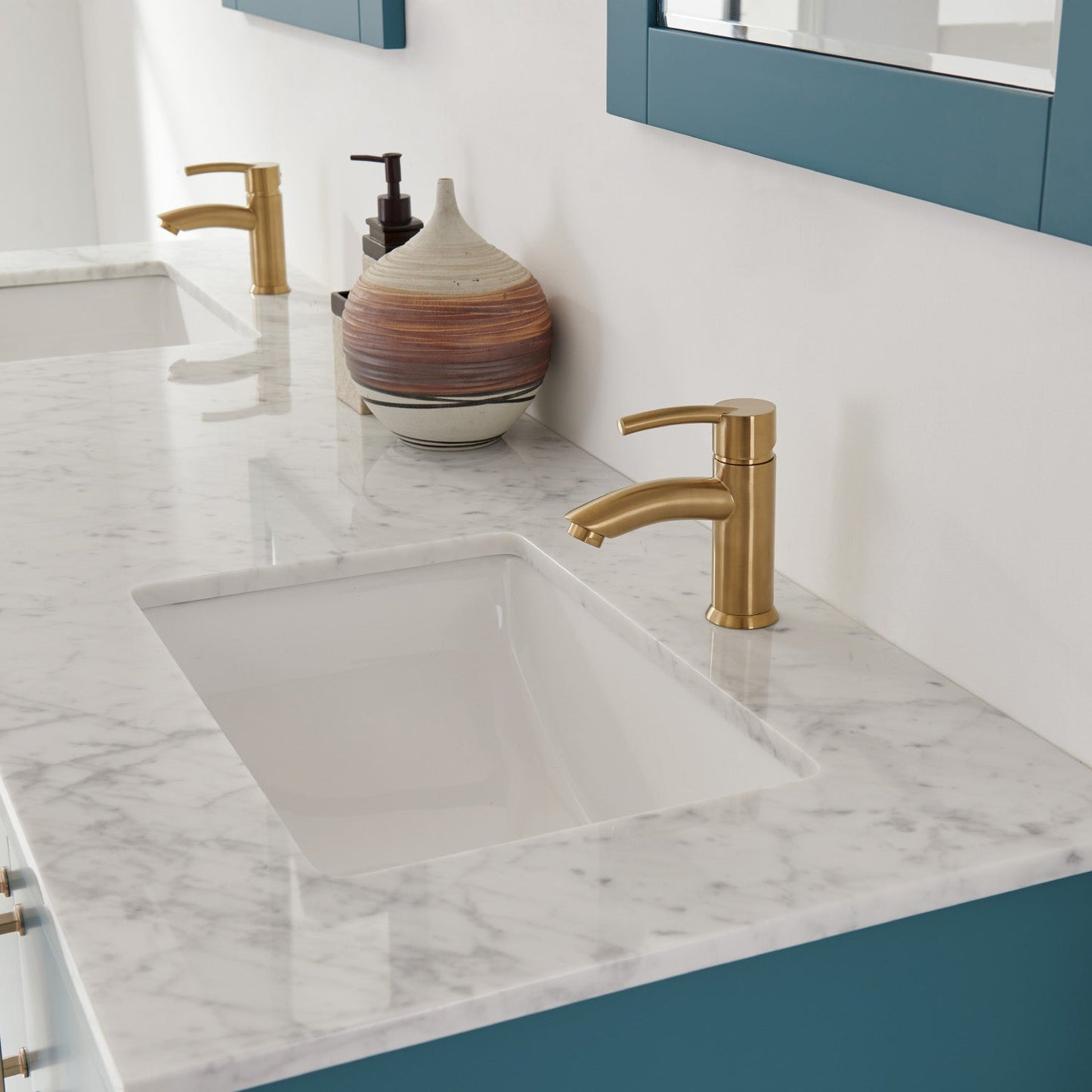 Altair Designs 72" double vanity with top - 541072-WH-CA-NM