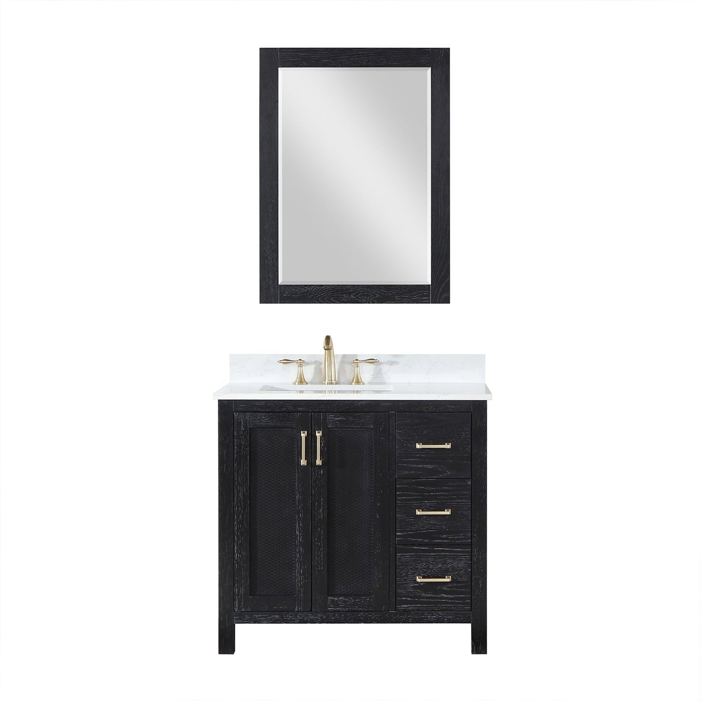 Altair Designs 36" single vanity with top - 542036-GP-AW-NM