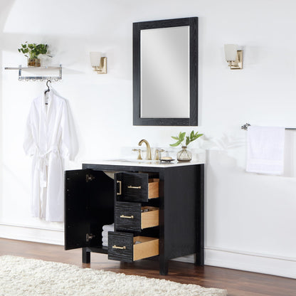 Altair Designs 36" single vanity with top - 542036-GP-AW-NM