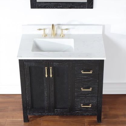 Altair Designs 36" single vanity with top - 542036-GP-AW-NM
