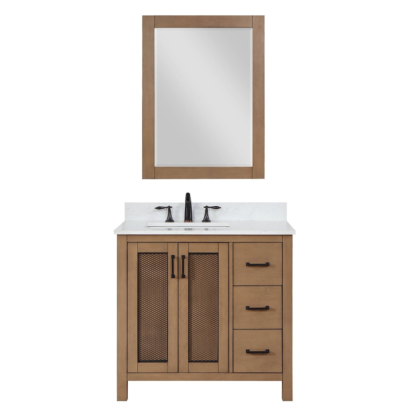 Altair Designs 36" single vanity with top - 542036-GP-AW-NM