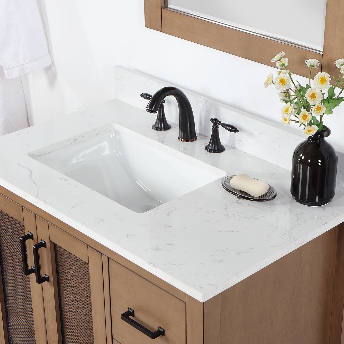 Altair Designs 36" single vanity with top - 542036-GP-AW-NM
