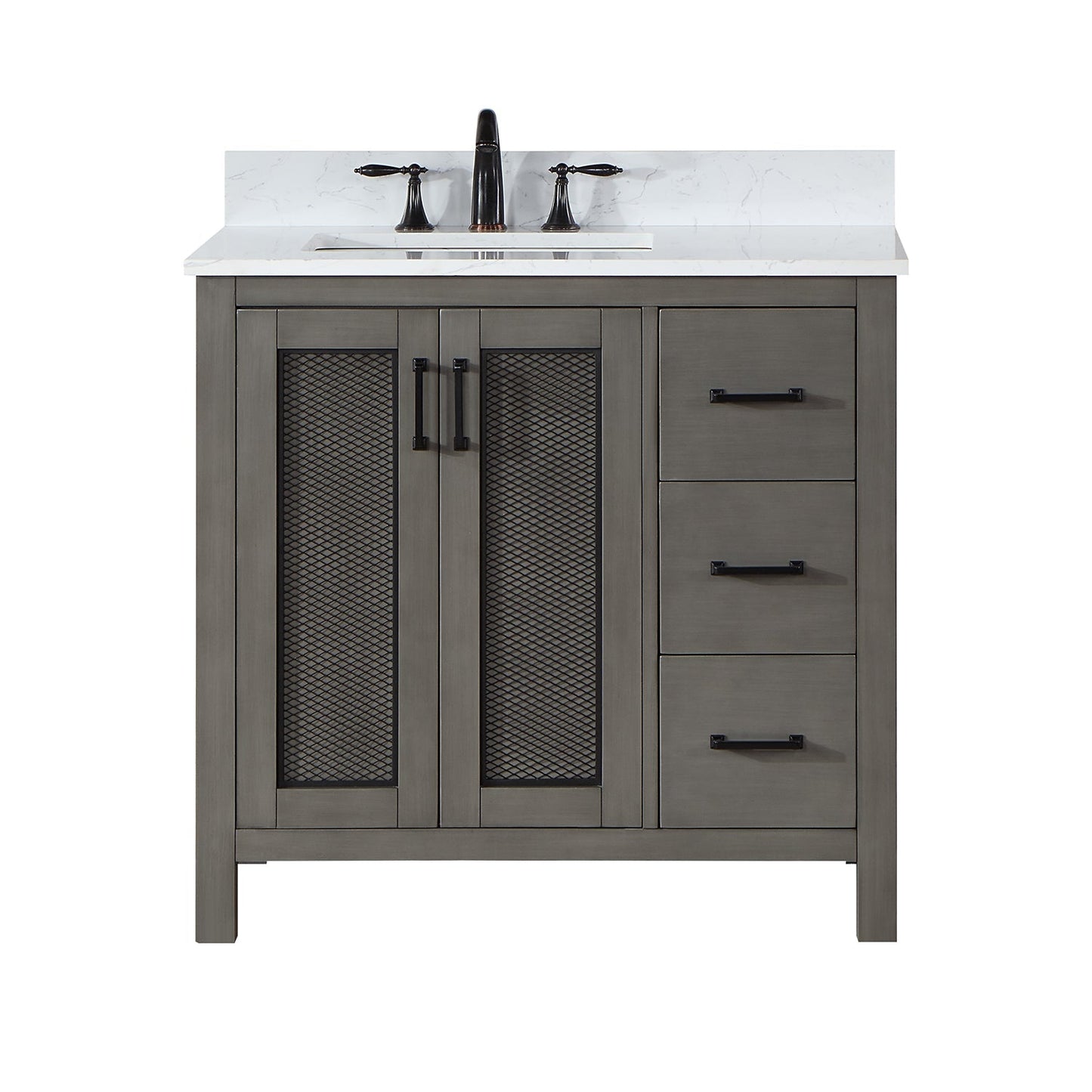 Altair Designs 36" single vanity with top - 542036-GP-AW-NM