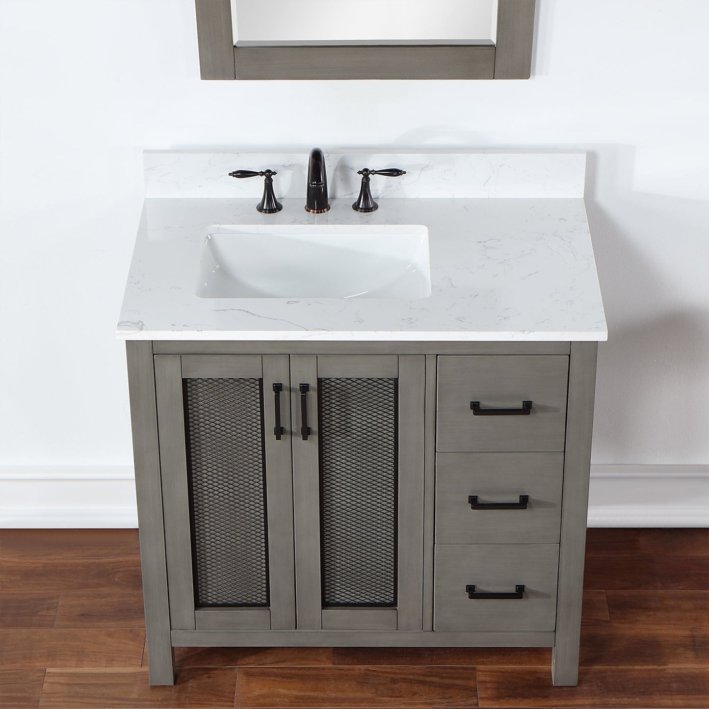 Altair Designs 36" single vanity with top - 542036-GP-AW-NM