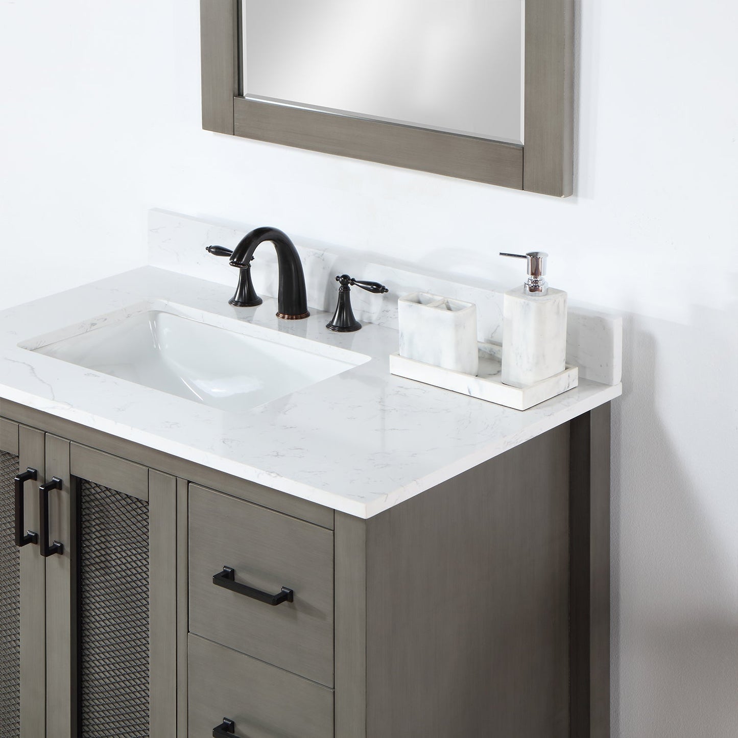 Altair Designs 36" single vanity with top - 542036-GP-AW-NM