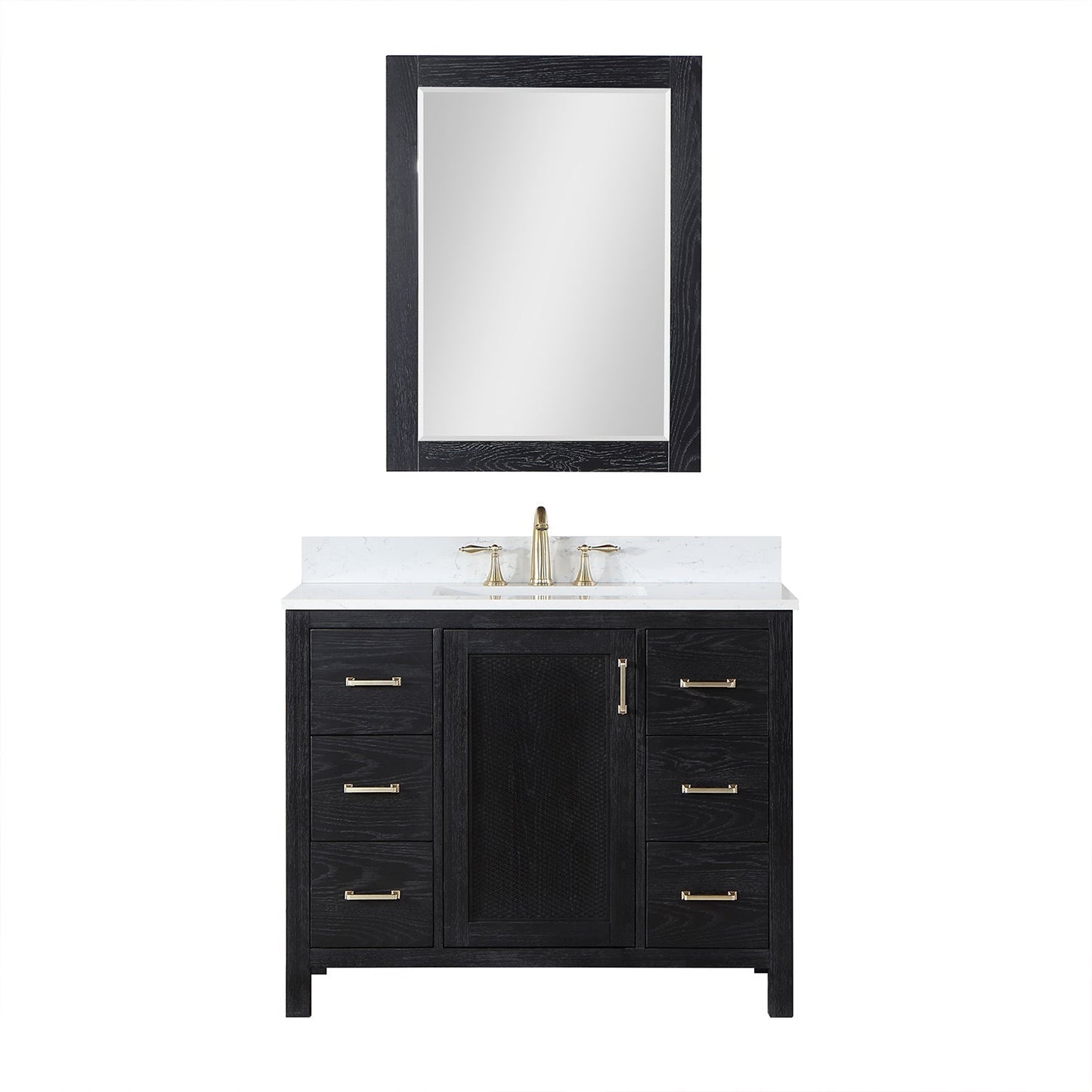 Altair Designs 42" single vanity with top - 542042-GP-AW-NM