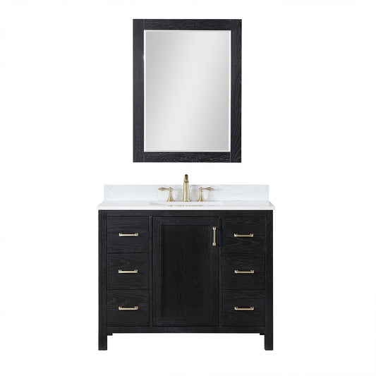 Altair Designs 42" single vanity with top - 542042-GP-AW-NM