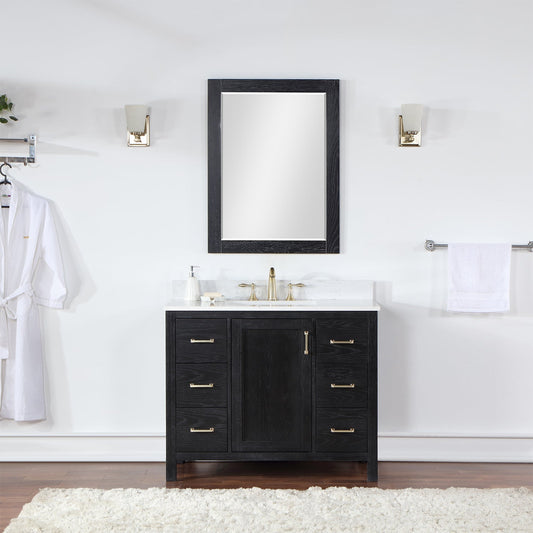 Altair Designs 42" single vanity with top - 542042-GP-AW-NM