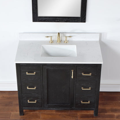 Altair Designs 42" single vanity with top - 542042-GP-AW-NM