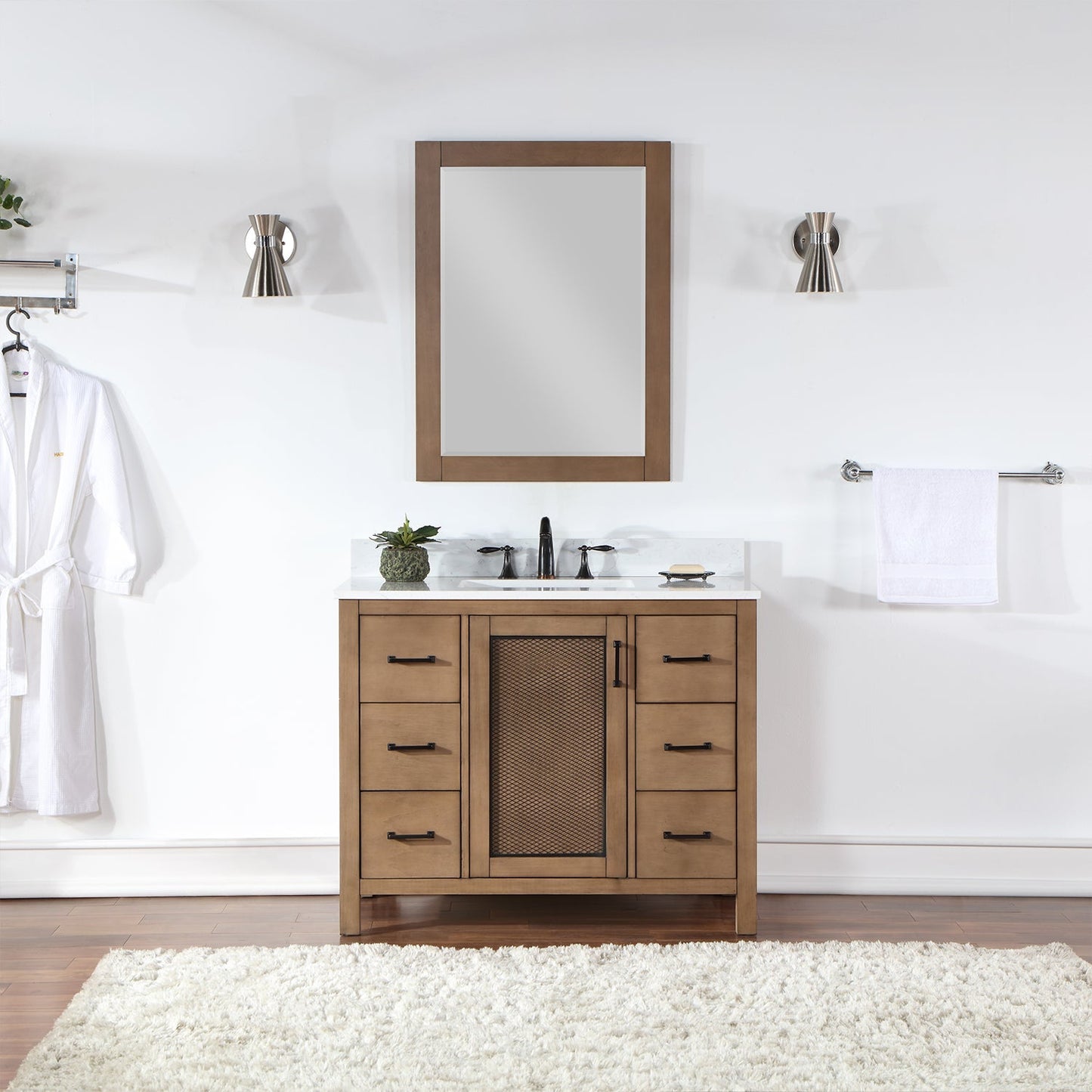 Altair Designs 42" single vanity with top - 542042-GP-AW-NM
