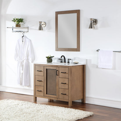 Altair Designs 42" single vanity with top - 542042-GP-AW-NM