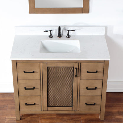 Altair Designs 42" single vanity with top - 542042-GP-AW-NM