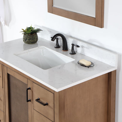 Altair Designs 42" single vanity with top - 542042-GP-AW-NM