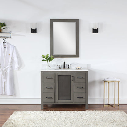 Altair Designs 42" single vanity with top - 542042-GP-AW-NM