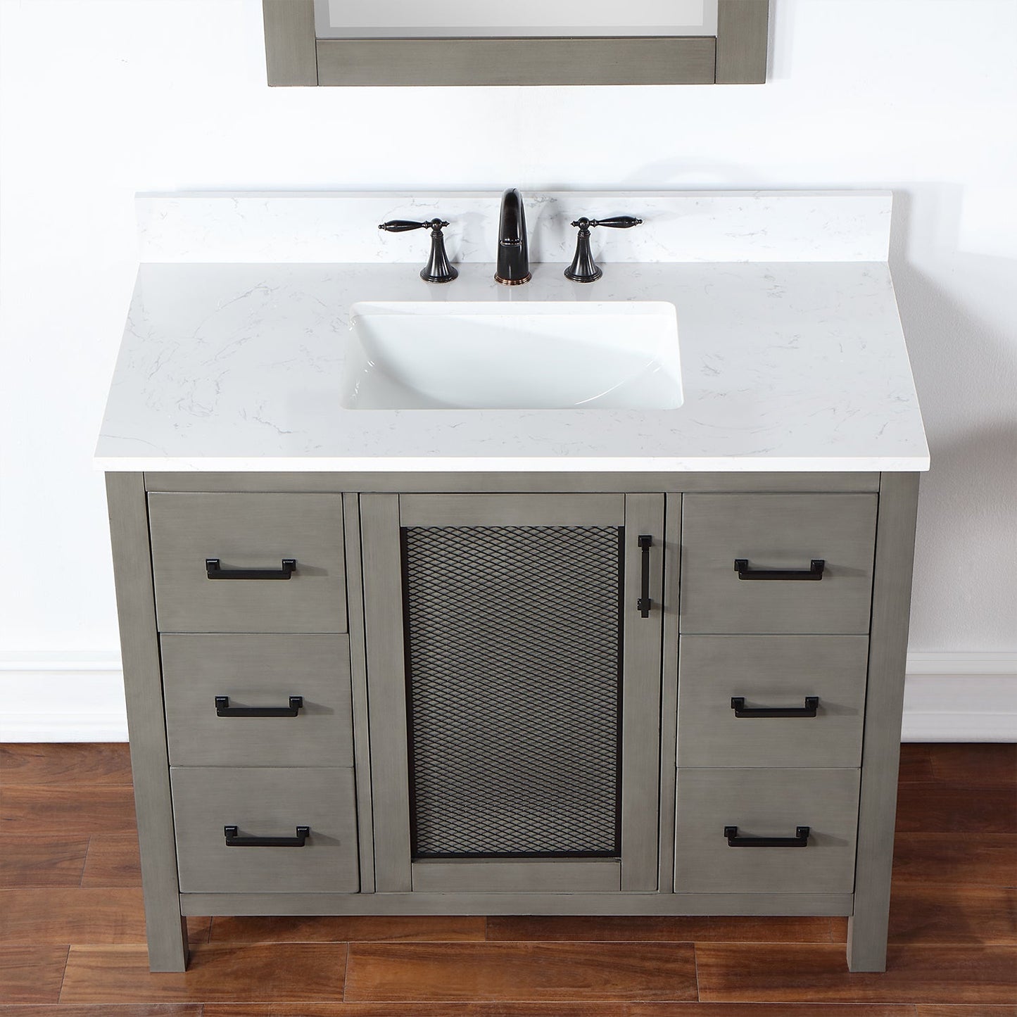 Altair Designs 42" single vanity with top - 542042-GP-AW-NM