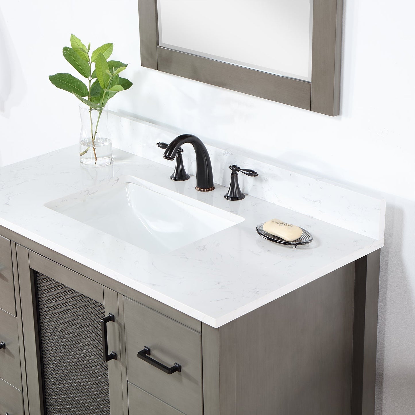 Altair Designs 42" single vanity with top - 542042-GP-AW-NM