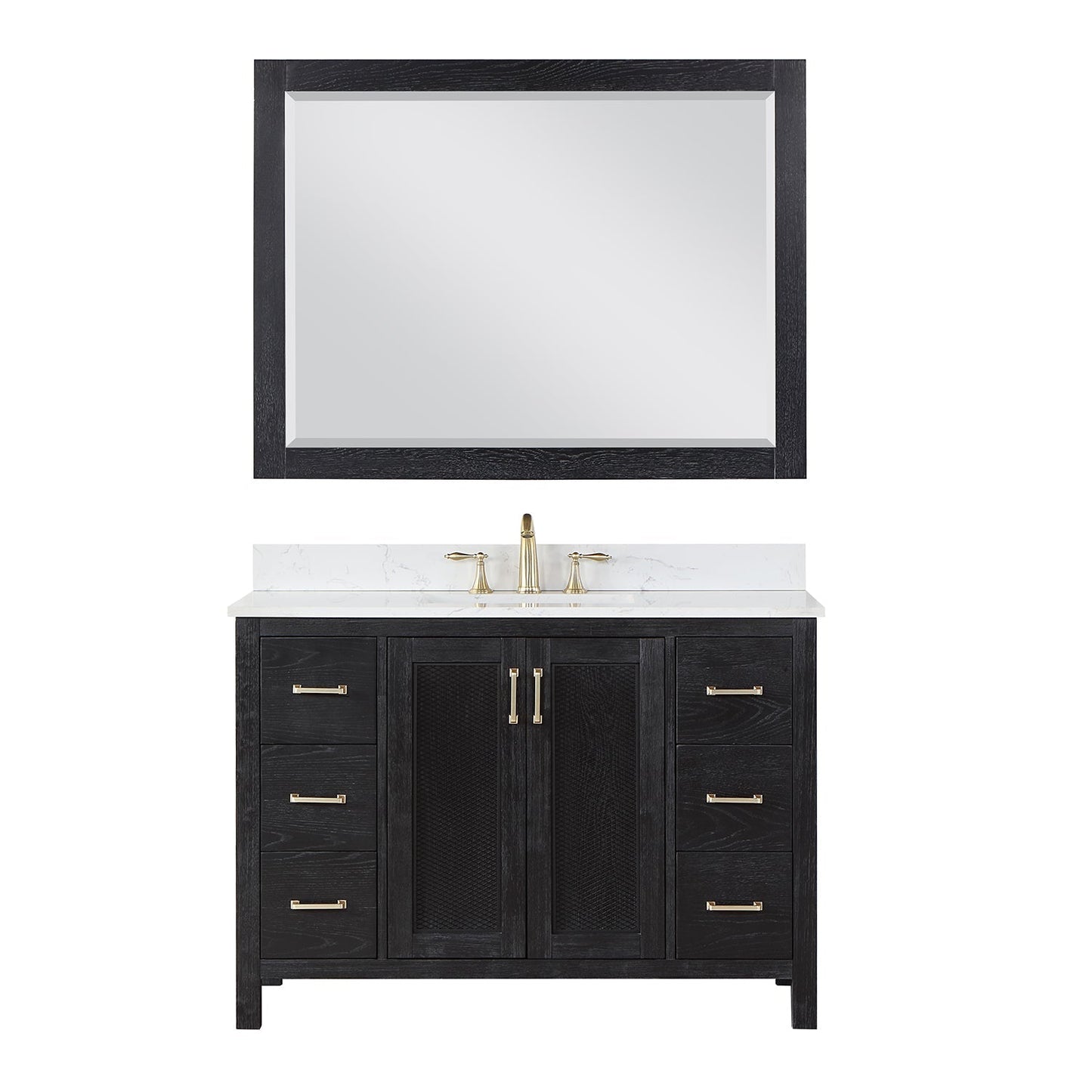 Altair Designs 48" single vanity with top - 542048-GP-AW-NM