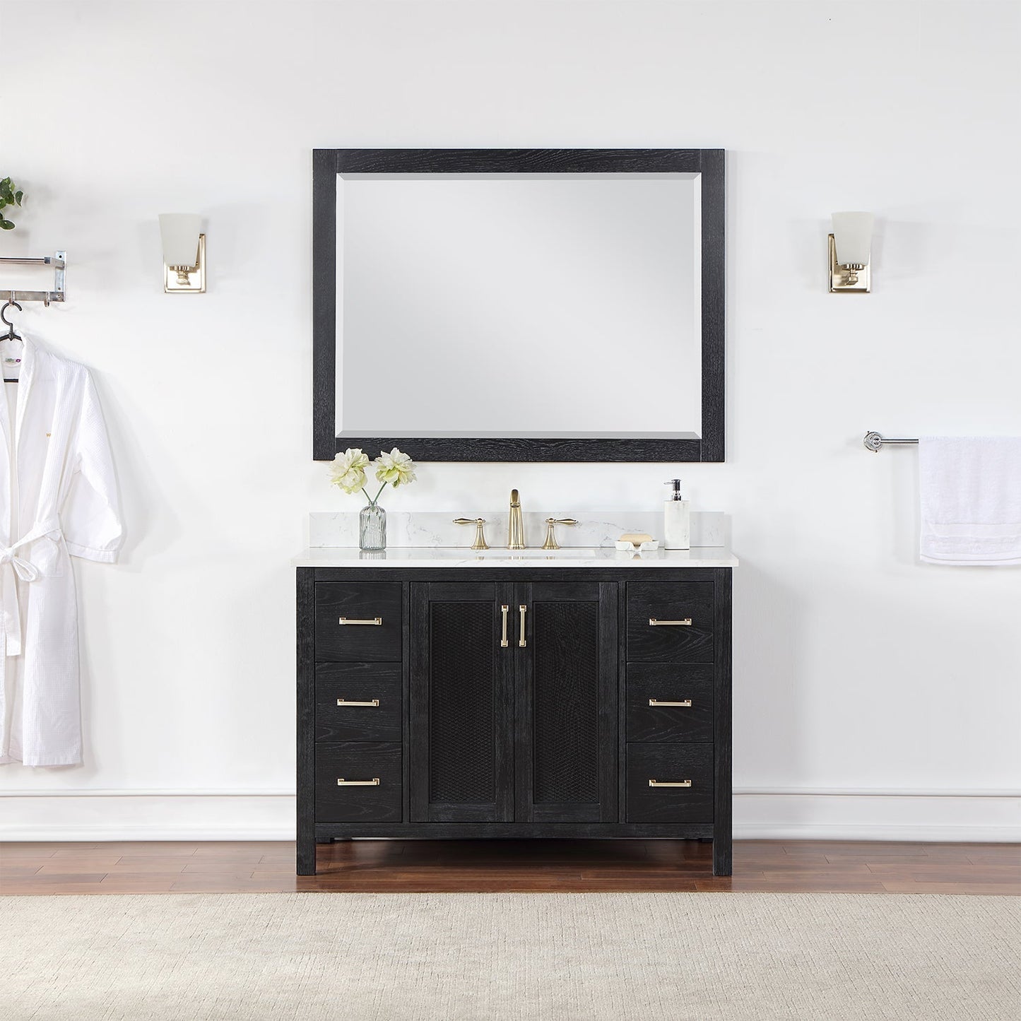 Altair Designs 48" single vanity with top - 542048-GP-AW-NM