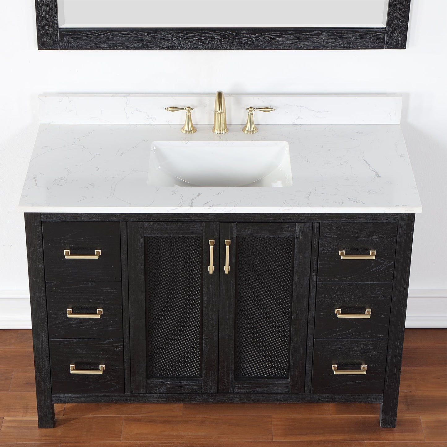 Altair Designs 48" single vanity with top - 542048-GP-AW-NM