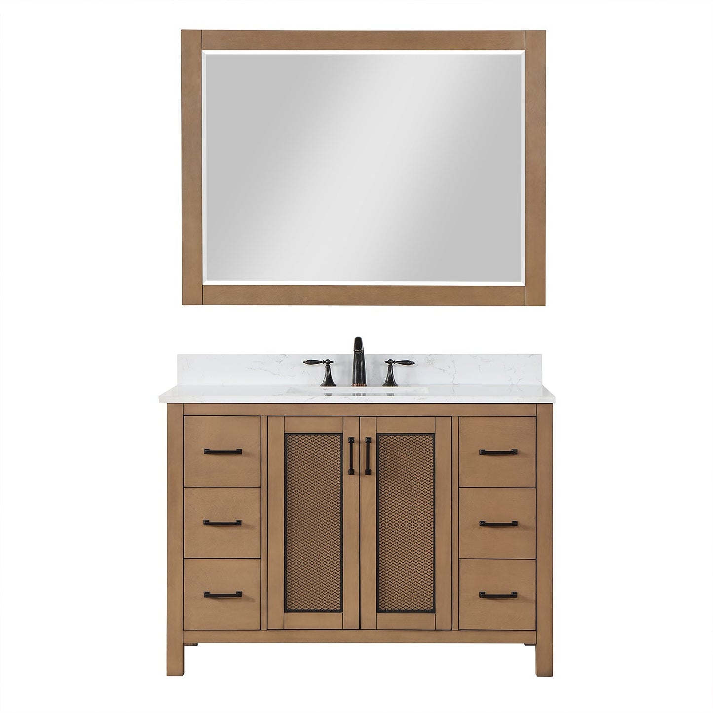Altair Designs 48" single vanity with top - 542048-GP-AW-NM