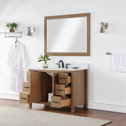 Altair Designs 48" single vanity with top - 542048-GP-AW-NM