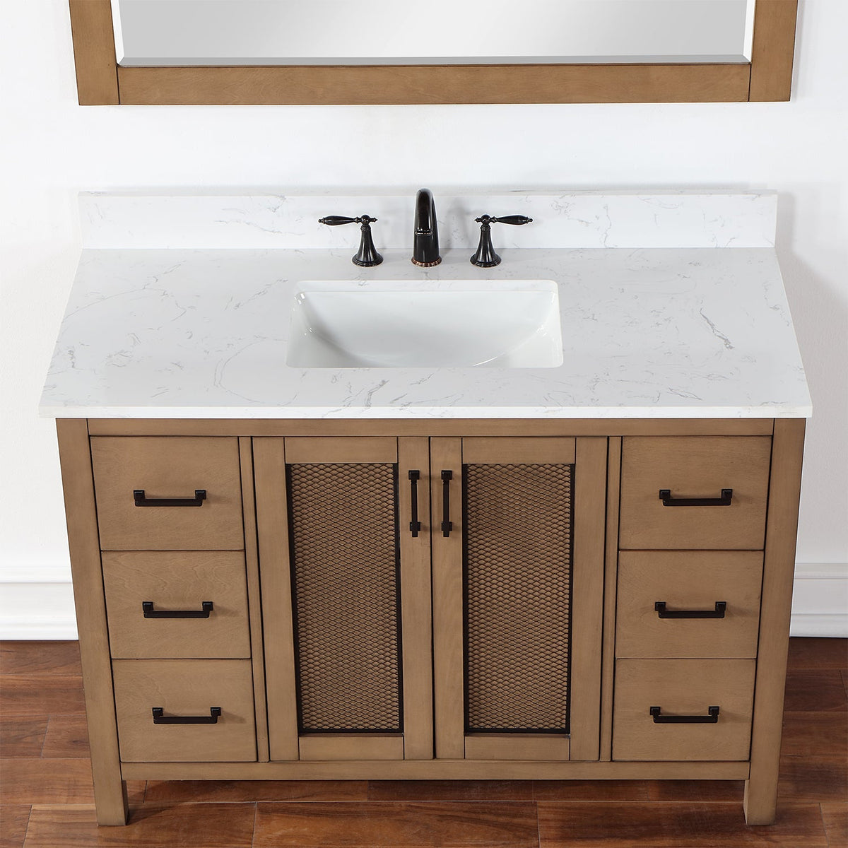 Altair Designs 48" single vanity with top - 542048-GP-AW-NM