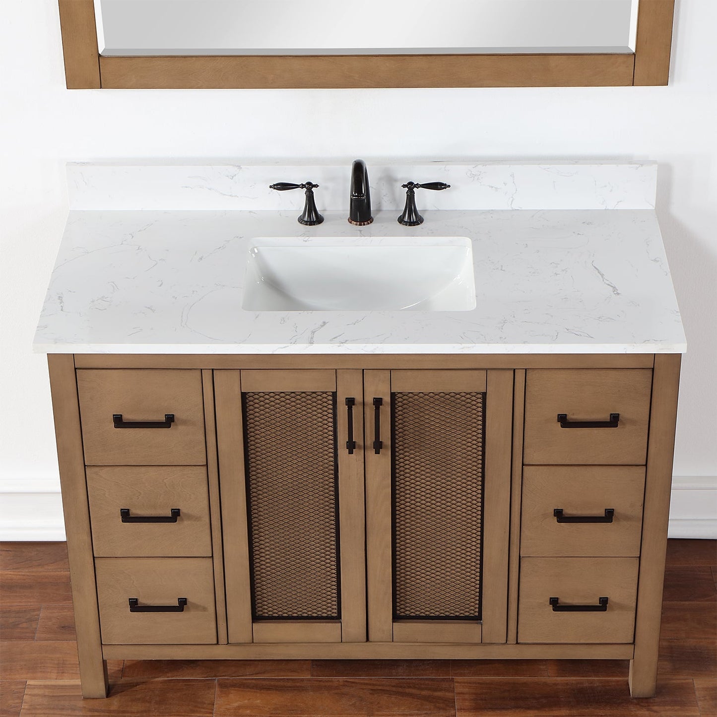 Altair Designs 48" single vanity with top - 542048-GP-AW-NM