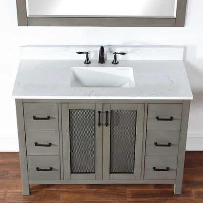 Altair Designs 48" single vanity with top - 542048-GP-AW-NM