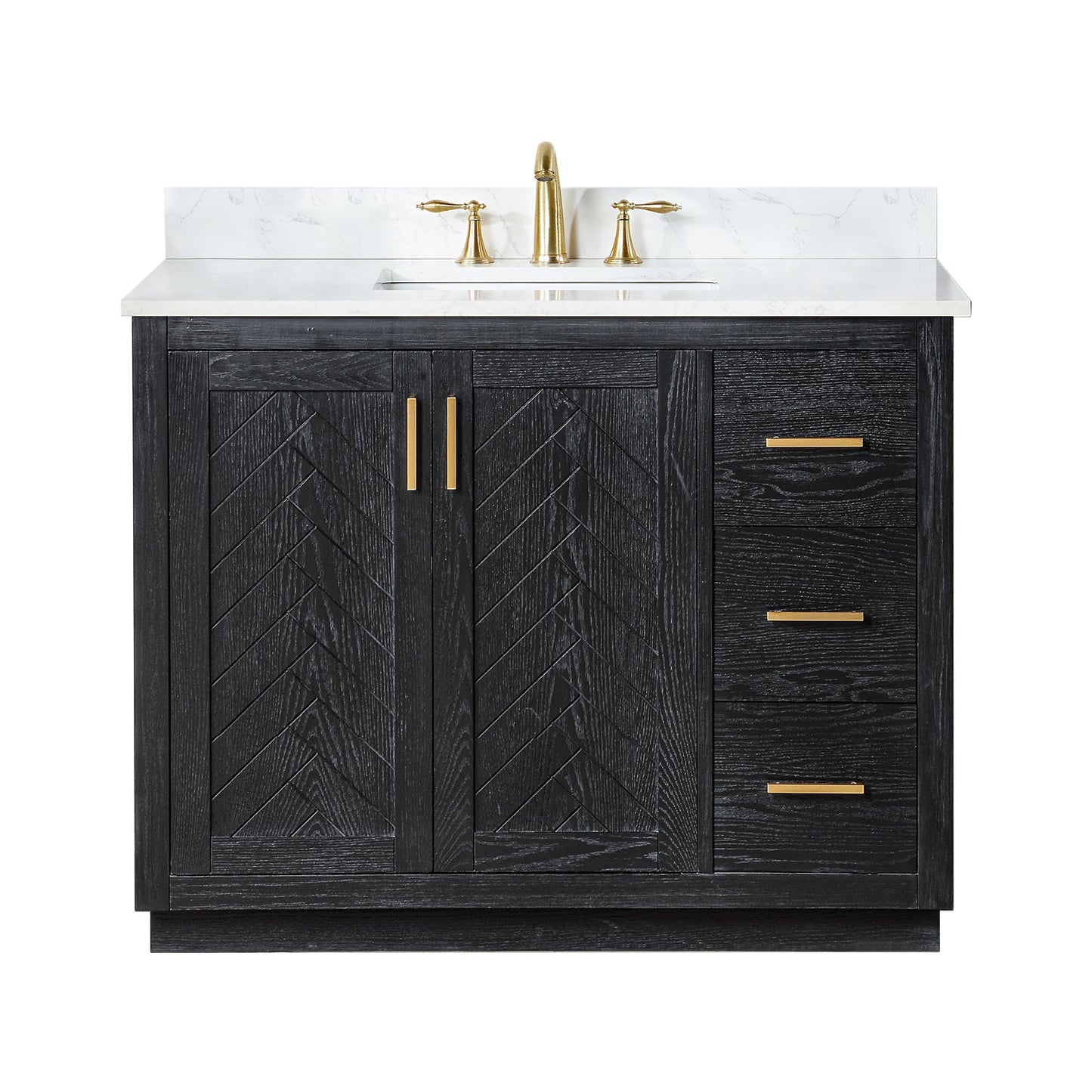 Altair Designs Gazsi 42" single vanity with top - 543042-BO-GW-NM