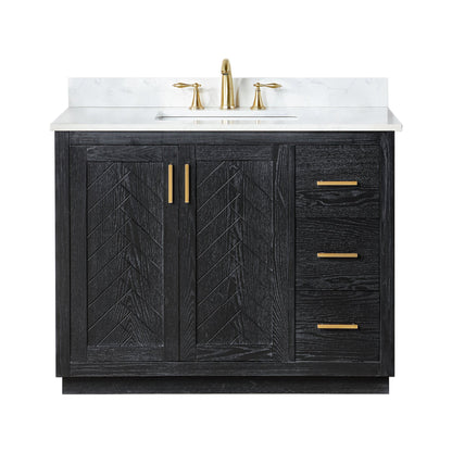 Altair Designs Gazsi 42" single vanity with top - 543042-BO-GW-NM