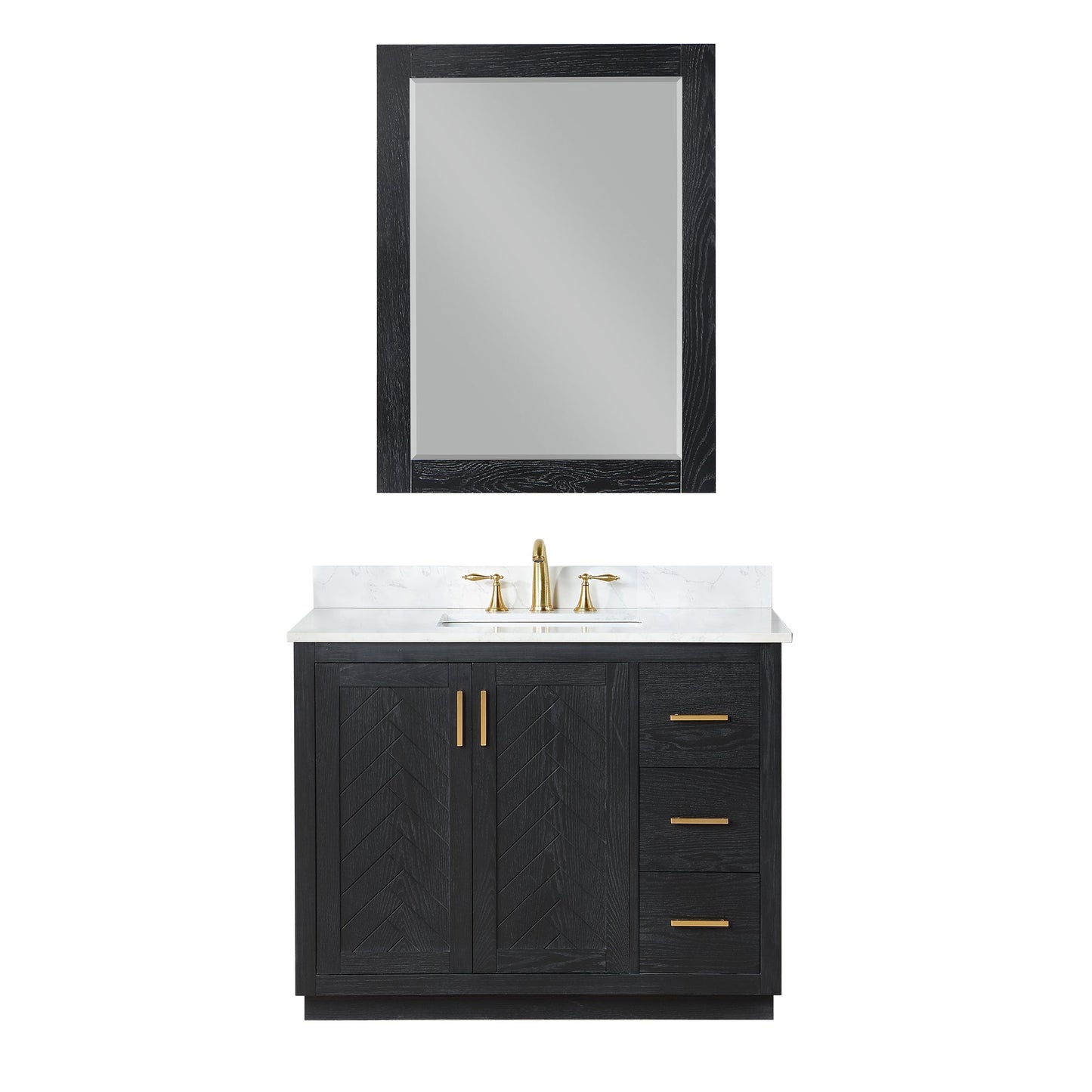 Altair Designs Gazsi 42" single vanity with top - 543042-BO-GW-NM