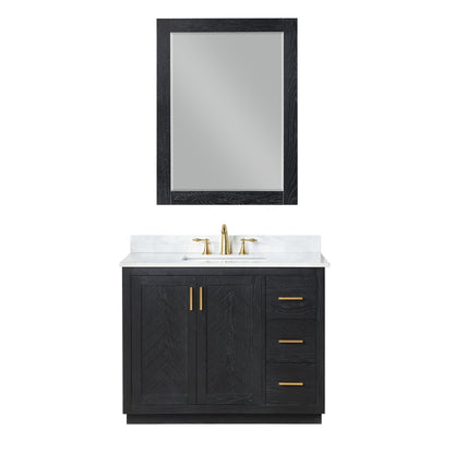 Altair Designs Gazsi 42" single vanity with top - 543042-BO-GW-NM