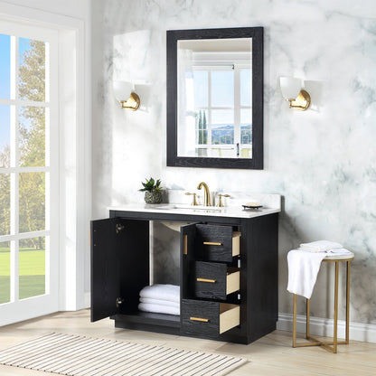 Altair Designs Gazsi 42" single vanity with top - 543042-BO-GW-NM