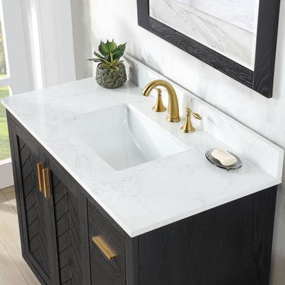 Altair Designs Gazsi 42" single vanity with top - 543042-BO-GW-NM