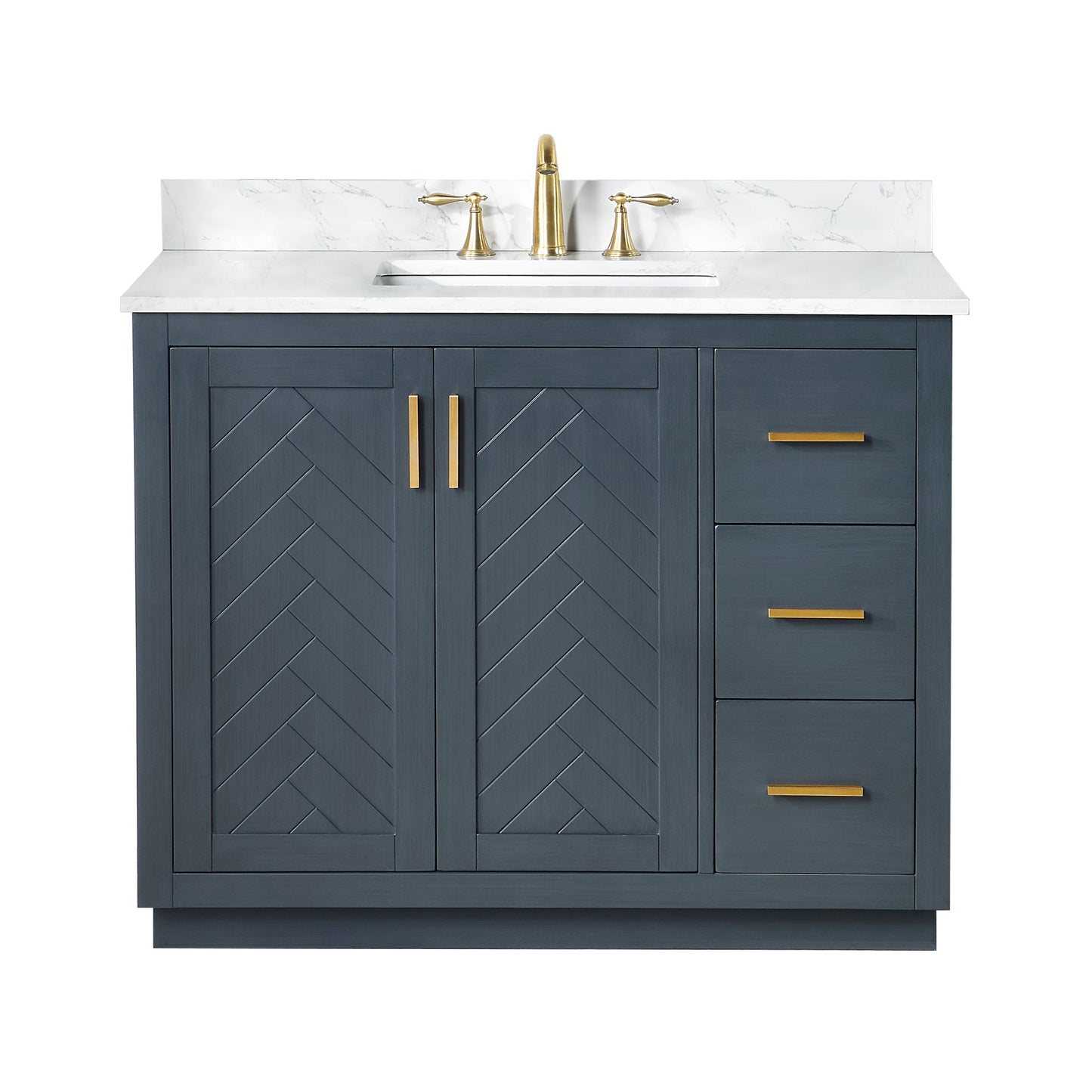 Altair Designs Gazsi 42" single vanity with top - 543042-BO-GW-NM