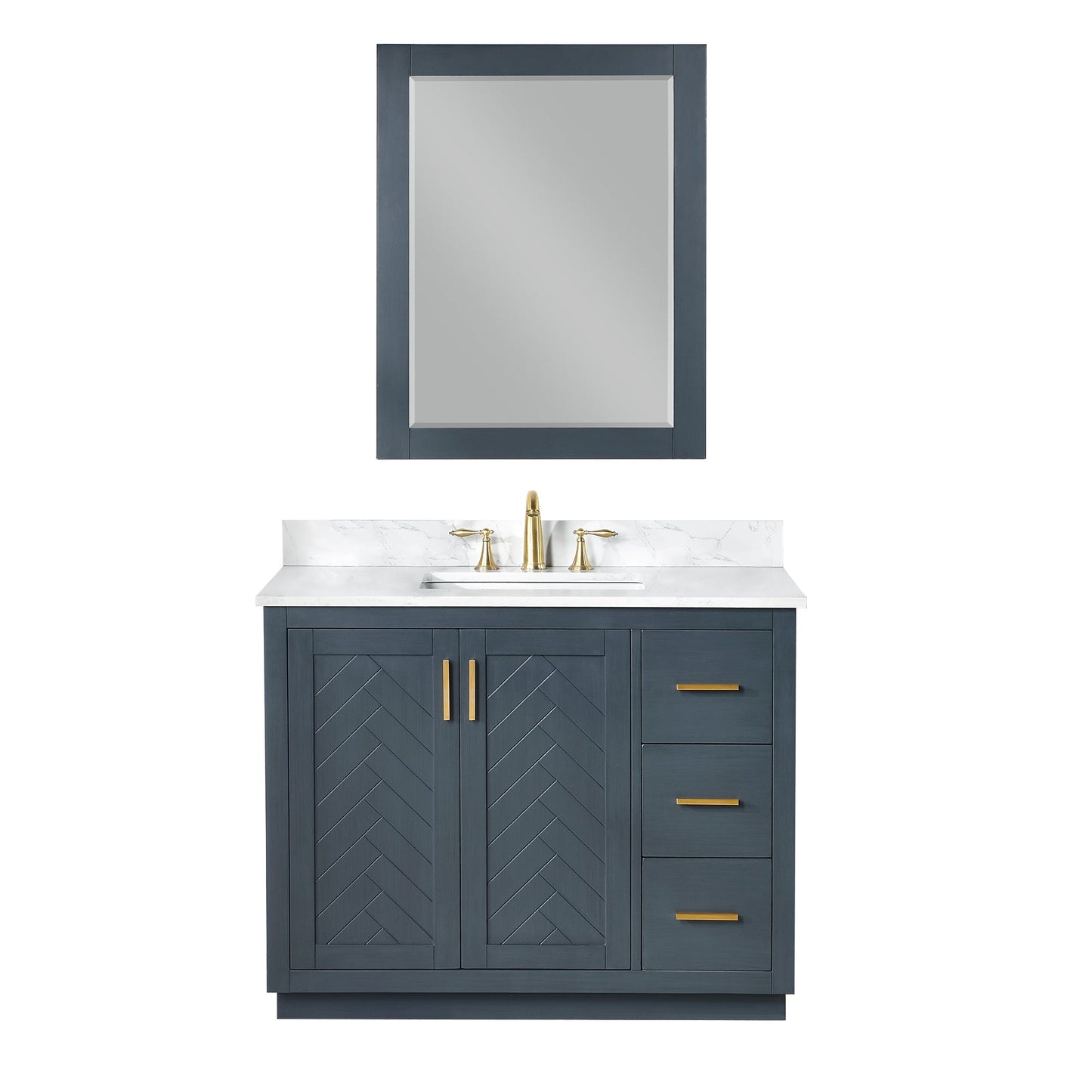 Altair Designs Gazsi 42" single vanity with top - 543042-BO-GW-NM