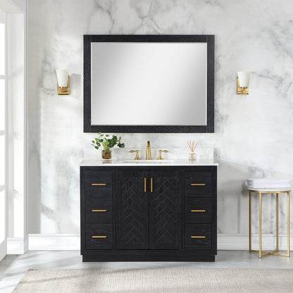 Altair Designs Gazsi 48" single vanity with top - 543048-BN-GW-NM