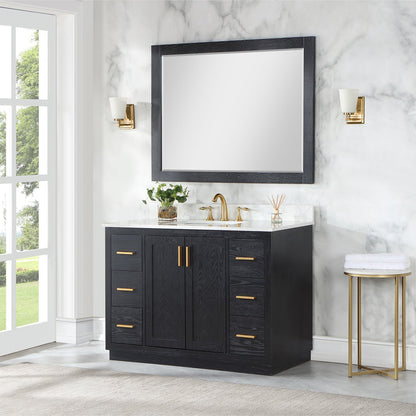 Altair Designs Gazsi 48" single vanity with top - 543048-BN-GW-NM