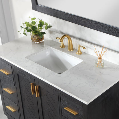 Altair Designs Gazsi 48" single vanity with top - 543048-BN-GW-NM